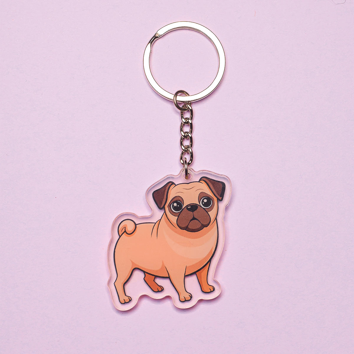 Pug Breed Keyring